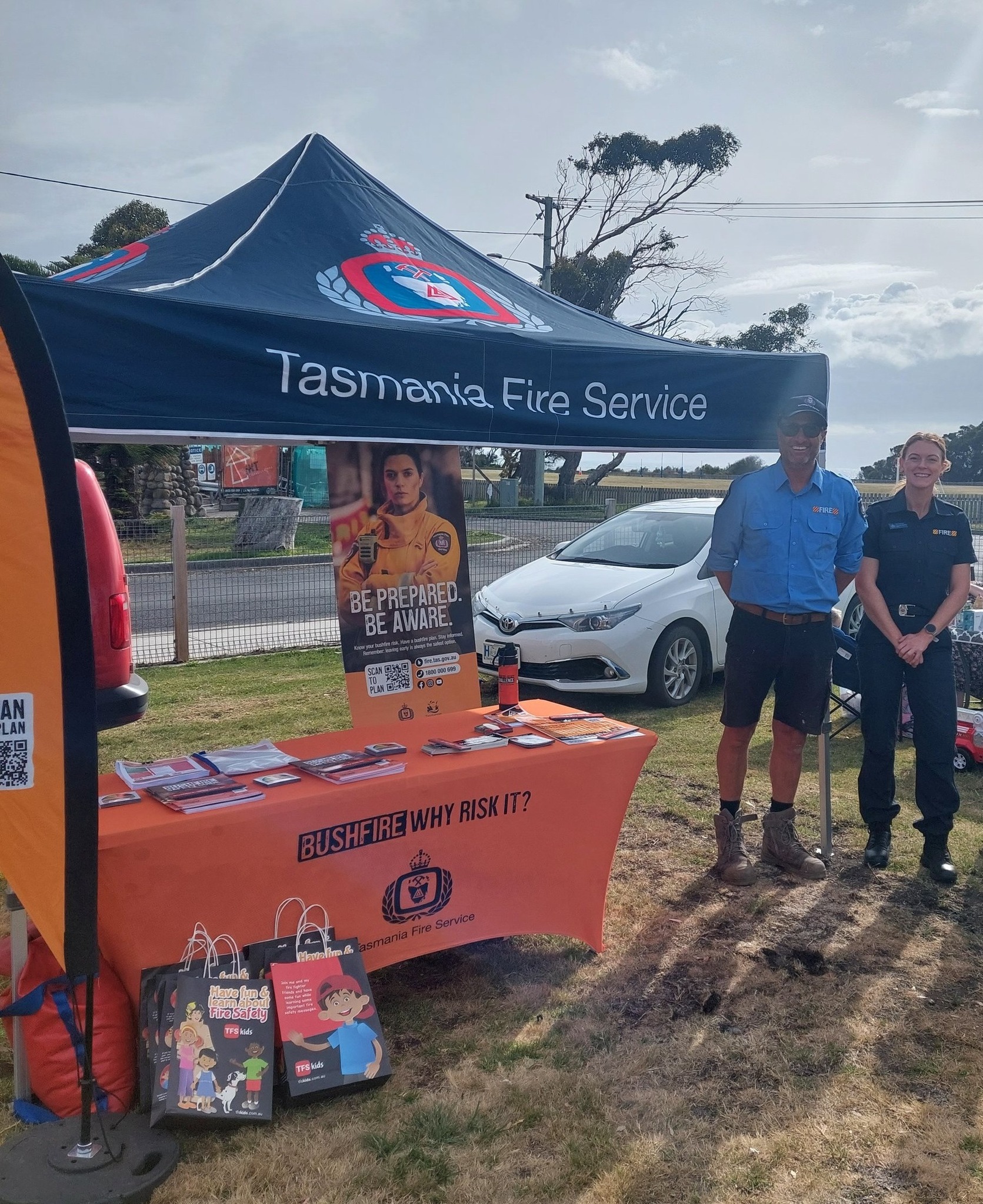 Bicheno Brigade pop-up stall