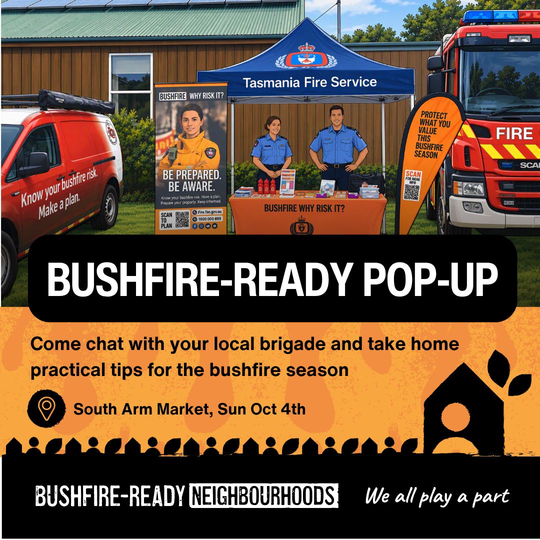 Cartoon image of TFS pop-up stall