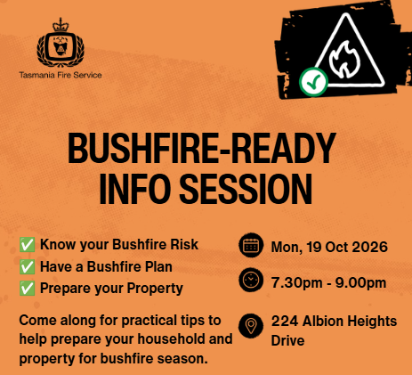 Bushfire-Ready Info Session: Albion Heights: Monday 19th Oct 26