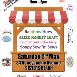 Sisters Beach pop up market flyer