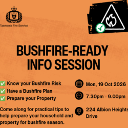 Bushfire-Ready Info Session: Albion Heights: Monday 19th Oct 26